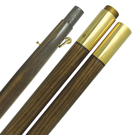 Global Flags Unlimited Oak Finished Indoor Parade Pole - 9'x1.125" 203786